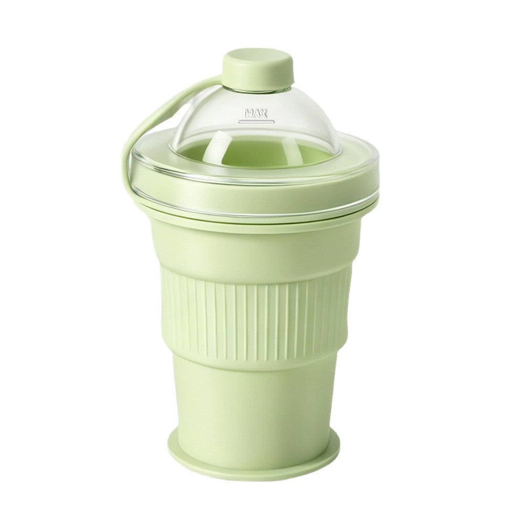 Portable Foldable Ice Ball Mold Cup for Homemade Ice Cubes, Cold Drinks, Whiskey Chilling with Straw - Reusable Ice Maker Cup