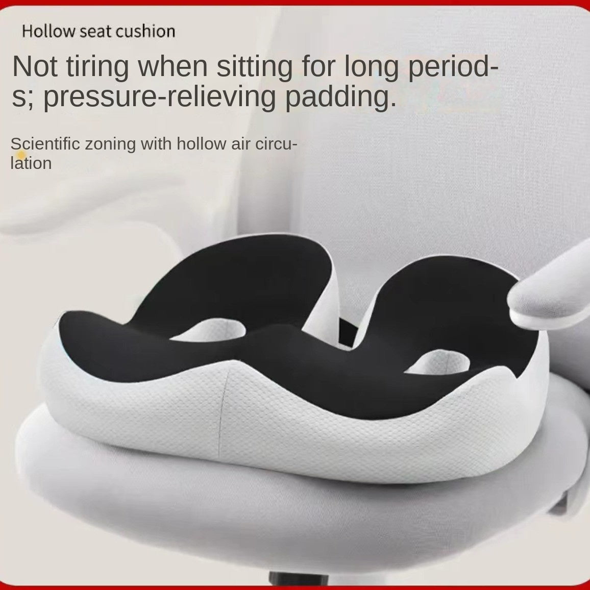 Breathable seat cushion thick memory foam cushion for long hours in the office