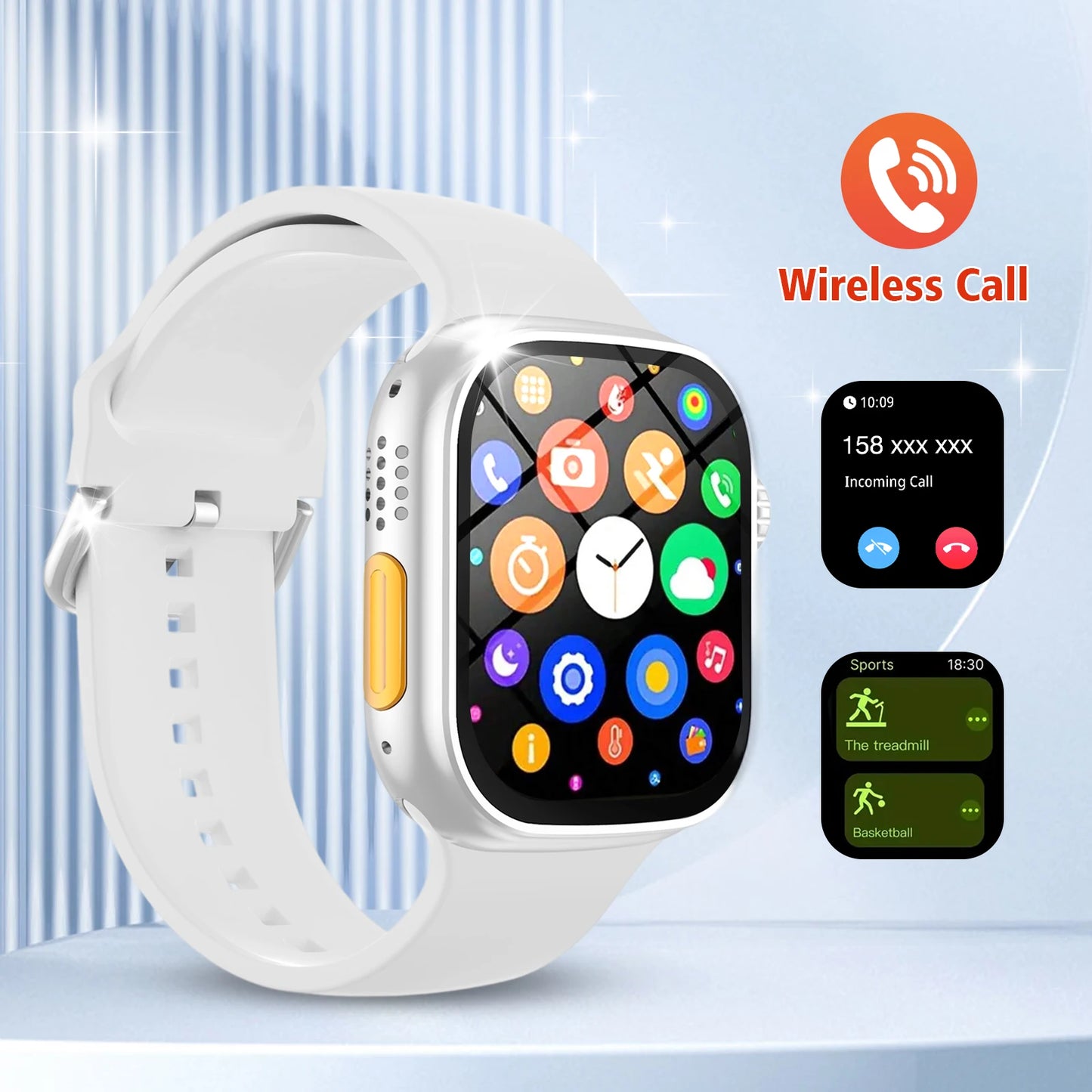 2025 New Smart Watch, Outdoor Sports and Fitness Tracker, Bluetooth Calling, Message Notifications, Suitable for Men and Women