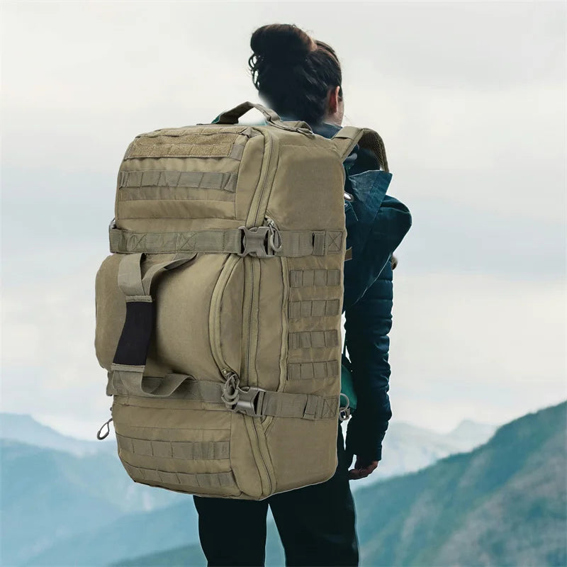 LQARMY 30L 45L 80L Outdoor Mountaineering Bag Molle Tactical Backpack Large Duffel Bag Hiking Camping Travel Bags