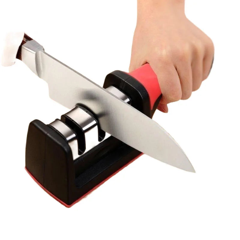 Multi-Functional Knife Sharpener - 3-Stage Quick Sharpening Tool for Kitchen Knives Scissors Fruit Knives