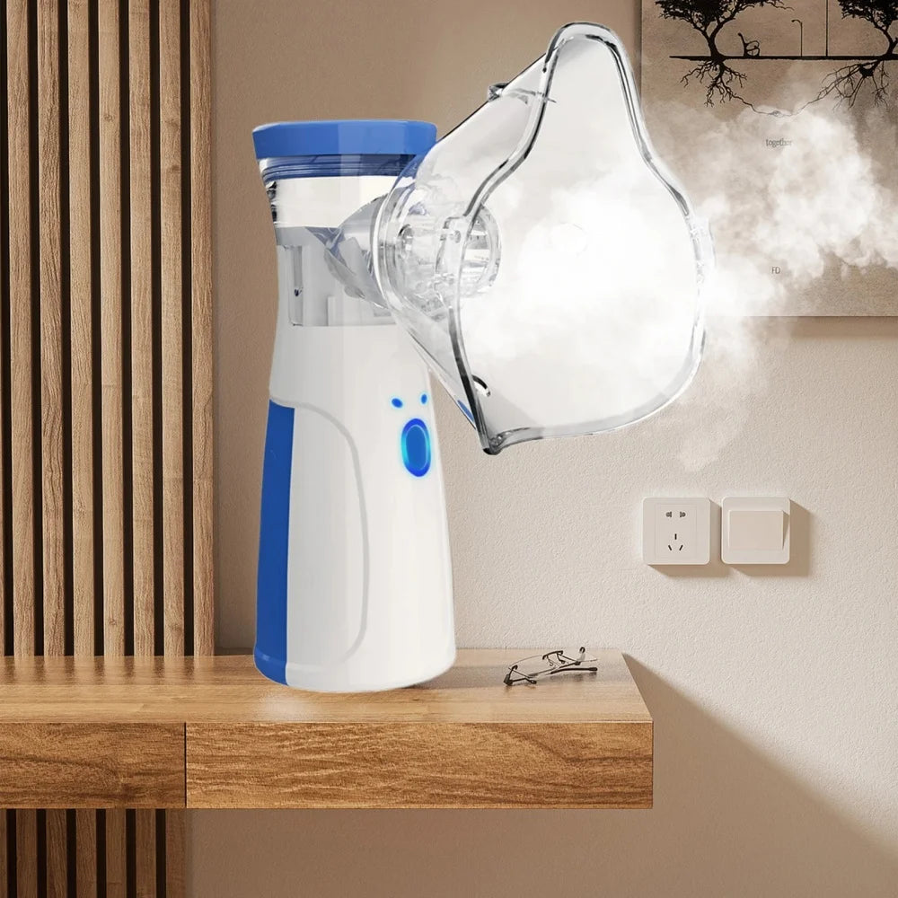 Mini Facial Steamer Rechargeable Silent Mesh Nebulizer Handheld Portable Nebulizer Humidifier Face Rehydration Skin Care Tools
