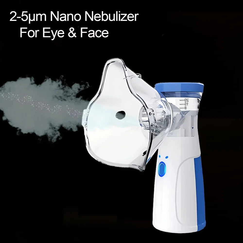 Mini Facial Steamer Rechargeable Silent Mesh Nebulizer Handheld Portable Nebulizer Humidifier Face Rehydration Skin Care Tools
